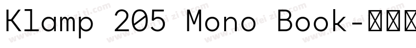 Klamp 205 Mono Book字体转换